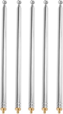 5pcs Telescopic Antenna M3 Male Thread 7-Section AM FM Radio TV Replacement