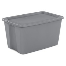 Extra Large Storage Bin 30 Gallon Plastic Container with Lid Gray