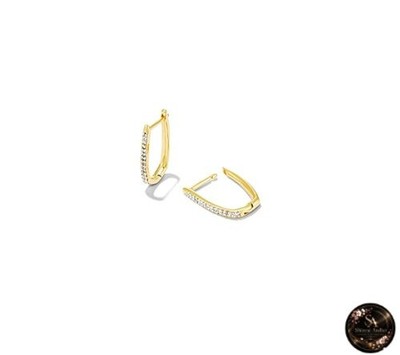 Kendra Scott Ellen Luxe 18K Gold Vermeil Huggie Ohrringe mit weißem Saphir -