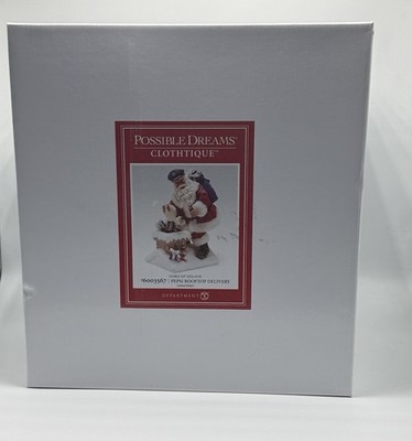 NEW Rare / Limited Department 56 Clothtique Possible Dreams Pepsi Rooftop Santa