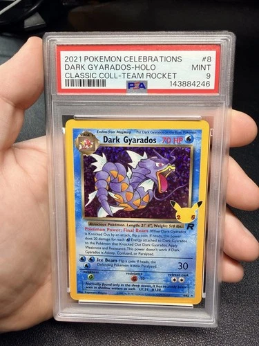 2021 POKEMON CELEBRATIONS CLASSIC COLL #8 DARK GYARADOS-HOLO PSA 9 Mint