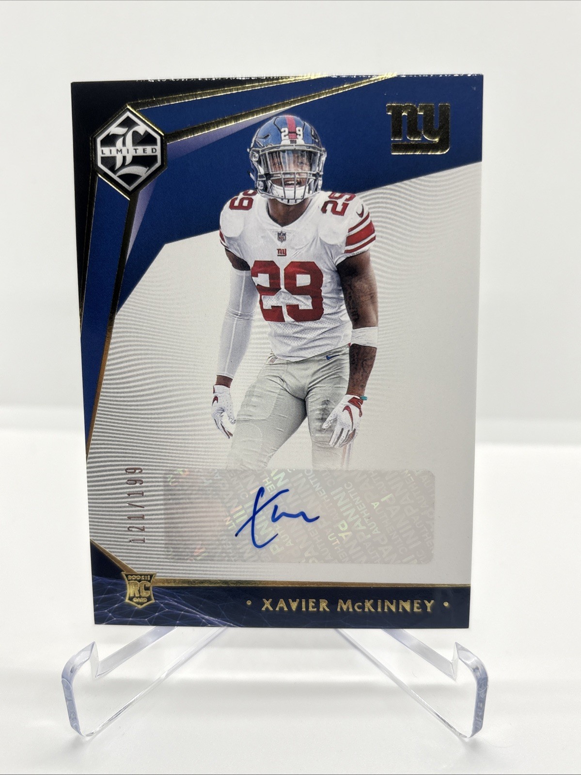 Xavier McKinney Panini Limited #242 Autograph