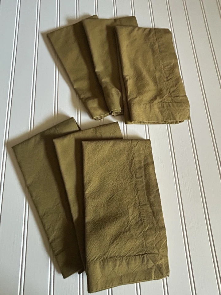 Juego de 11 servilletas de tela Crate & Barrell verde Madagascar algodón 21" cuadrado Foto 2 de 4