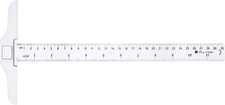 12 Inch/ 30 Cm Junior T-Square Plastic Transparent T-Ruler for Drafting and Gene