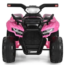 Honeyjoy 6V Kids ATV Quad Electric Ride On Car Toy Toddler w/MP3&LED Light Pink