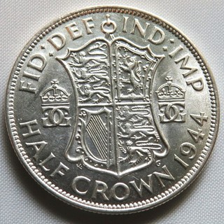 HALF CROWN 1944 GREAT BRITAIN ZILVER .500 32 mm 14.11 g XF
