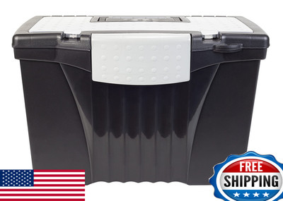 Storex Legal File Box with Organizer Lid   Plastic Office File Storage Box for L
