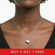 Image of 925 Sterling Silver Elegant Cutout Heart Necklace Minimalist Charm