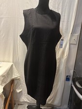 Liverpool Los Angeles Shift Dress, Zip, Sleeveless, Black, Size 10, New W/ Tags
