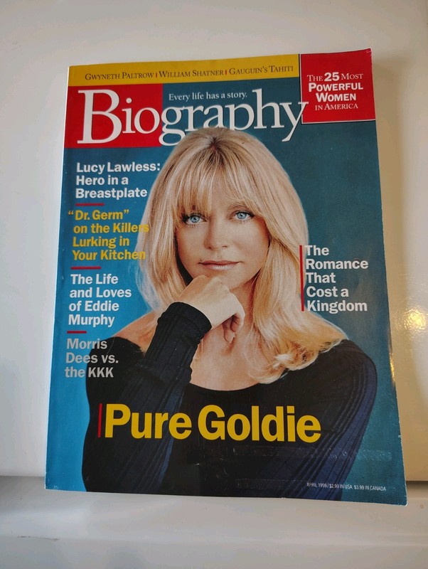 Goldie Hawn Biography Magazine April 1999 - Vintage