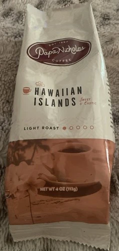 Lot 2- Papa Nicholas Hawaiian Islands Light Roast Coffee  4 Oz