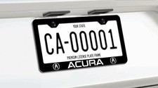 Acura Black License Plate Frame Custom Made Of Powder Coated Metal Acura Black License Plate Frame Custom Made Of Powder Coated Metal