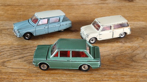 Konvolut 3x Dinky Toys 60er Jahre Citroen Ami Hillmann Imp Mini Morris Traveller