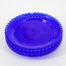 Dark cobalt glass Maryland set—Chesapeake Carousel + 2 Bells Church coasters