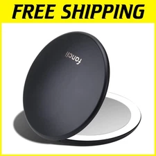 Compact Travel Makeup Mirror - Rechargeable, 10x Magnifying