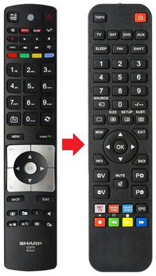 Fernbedienung geeignet für TECHWOOD 50A01SB