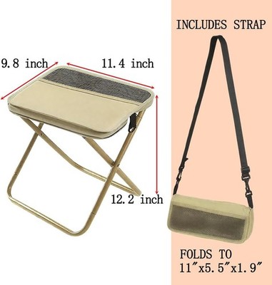Portable Foldable Backpack Stool,Foldable Travel Stool Bag,Carry