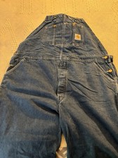 Carhartt 40 X. 30 denim overalls CARPENTER USA Vintage No Tags