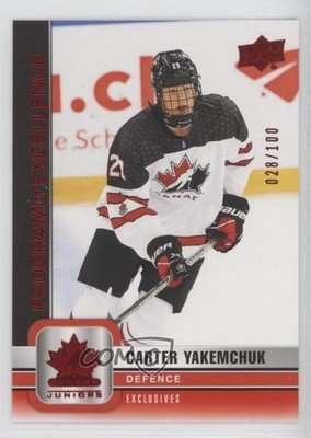 2023 Team Canada Juniors Program of Excellence Exclusives Carter Yakemchuk l5j