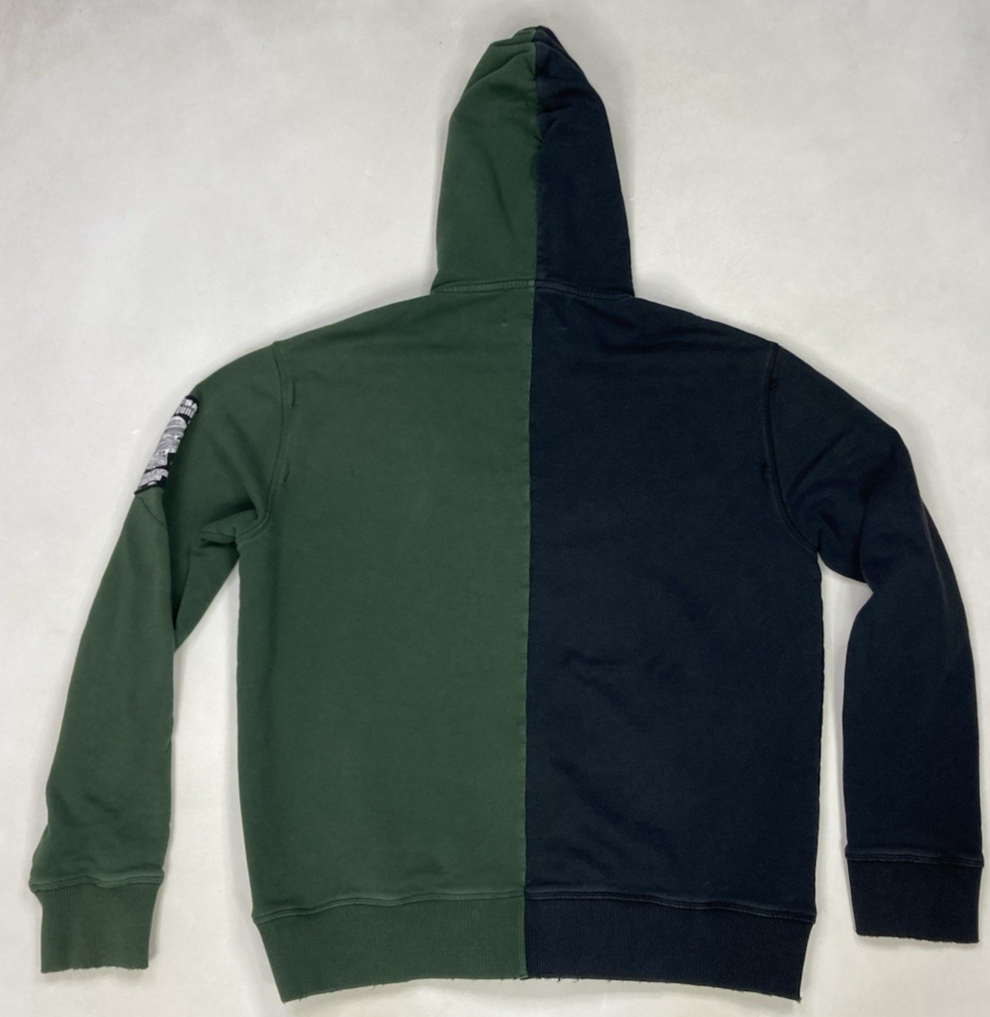 Fred Perry x Raf Simons Destroyed Full Zip Hoodie Men Small Green