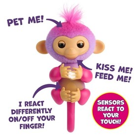 Fingerlings Interactive Baby Monkey Toy - 70+ Sounds & Reactions, New 2023