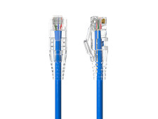 8ft Slim Cat6 28AWG UTP Ethernet Network Patch Cable Snagless, Blue