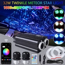 1200pc Car Headliner Meteor Starry Light Set Twinkle Ceiling Lights Fiber Optic