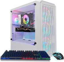 STGAubron Gaming PC Desktop,Ryzen 5 2600 up to 3.9G,RTX 3050 6G,16G,1TB,W11H