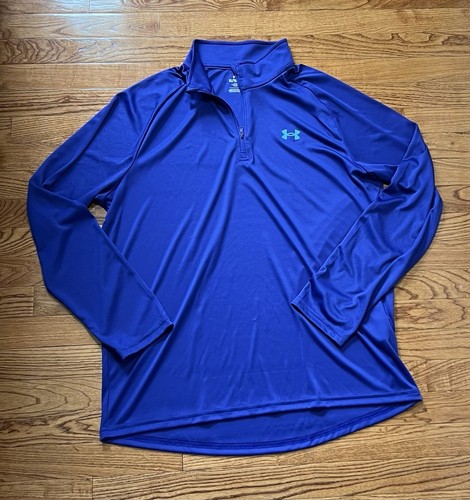 Under Armour Shirt Herren XL lila 1/4 Zip leichter Pullover Golf sportlich