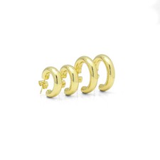20mm/26mm Gold Hoop Earrings, Sku Y796