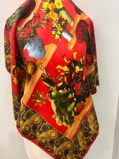 S43 GucciMulticolore Silk Scarf 34 Inch Made In Italy