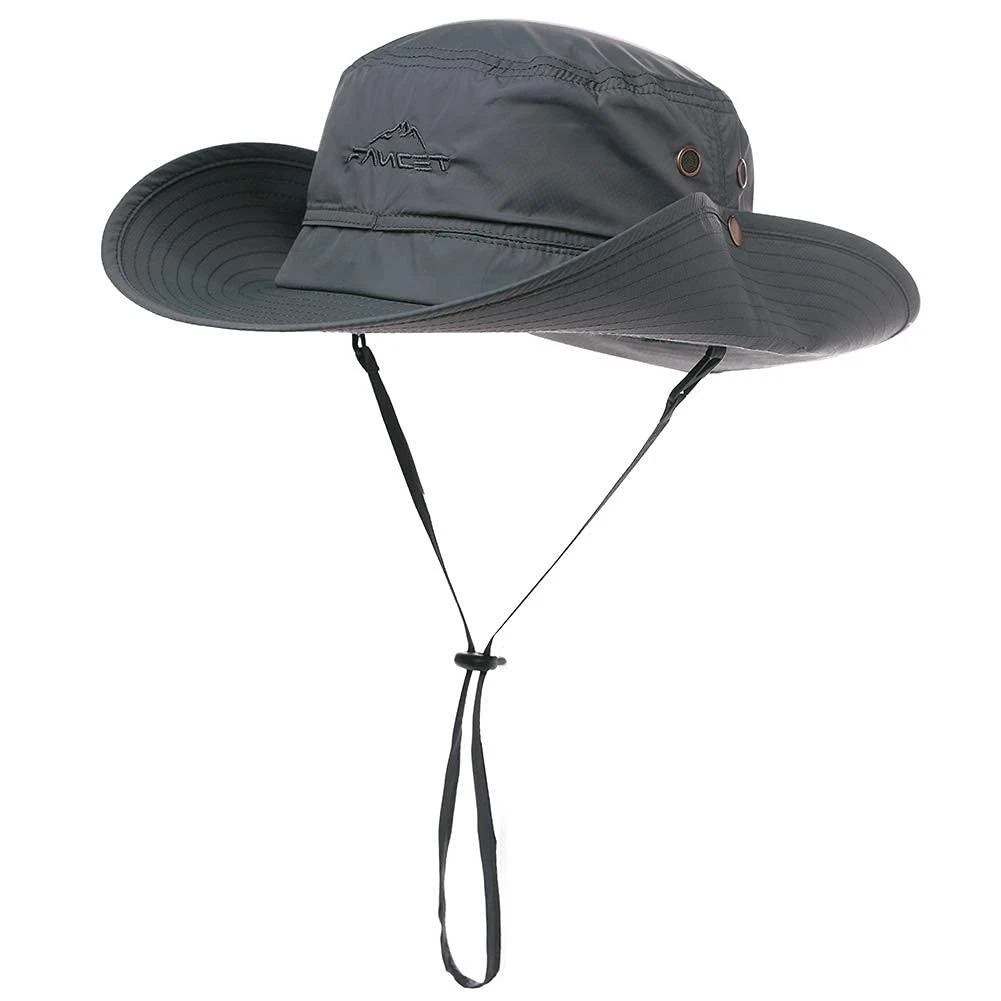 Oversized Wide Brim Waterproof Bucket Hat UPF 50+ for Summer Travel & Fishing