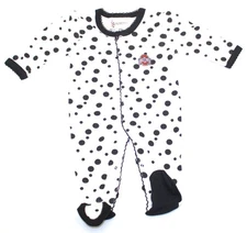 Ohio State Buckeyes Polka Dot Infant Footed Sleeper Bodysuit (6 Months)