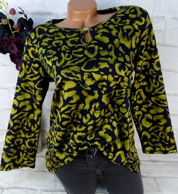 New Jersey Shirt Tunika Bluse Pulli Top Lagenlook Designer Kurz Damen M 40 42