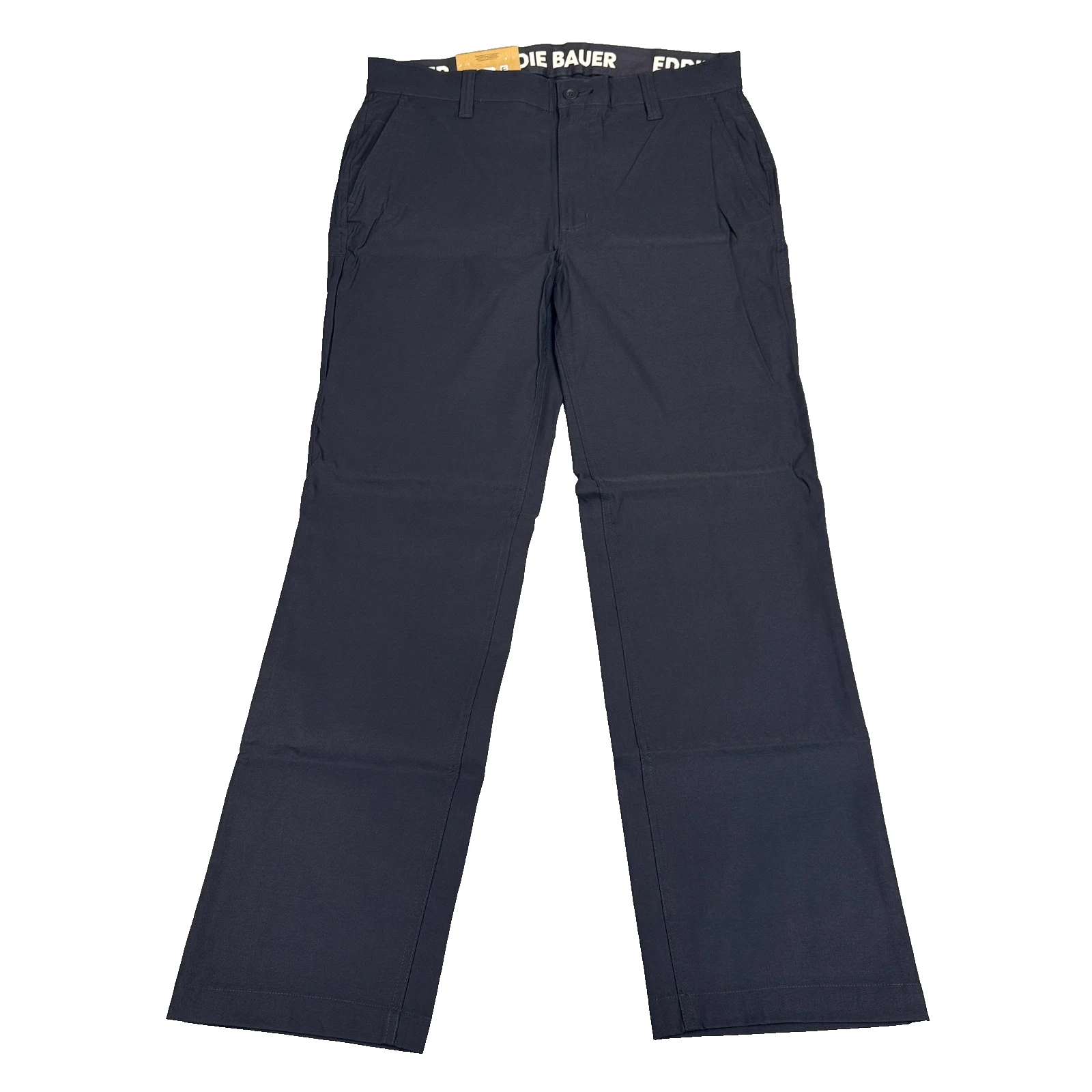 Eddie Bauer Men's Tech Chino Pants 34x32 Storm Repel Stretch Pockets Elastic NWT