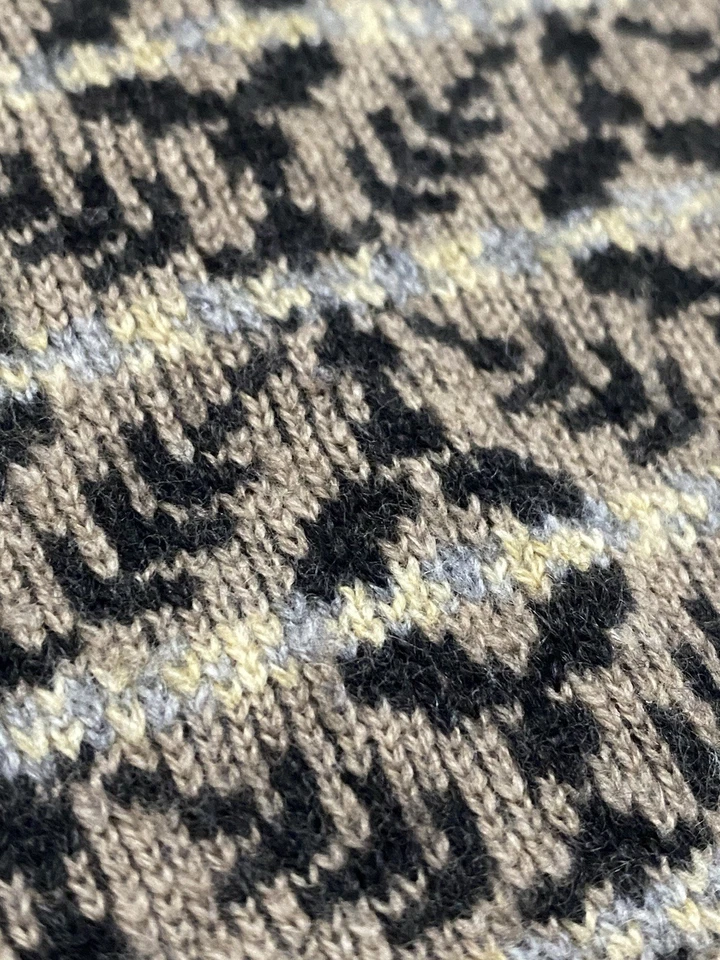 Suéter DAVIDE CENCI Cachemira Pura Italia Talla 52 (L-XL) Para Hombres Marrón Geométrico Foto 2 de 4