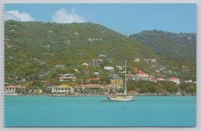 Charlotte Amalie Waterfront St Thomas US Virgin Islands Sailboat Scene Postcard