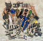 Gi Joe 14 -12 Inch Figures Hugh Mix Lot & Accessories Guns Helmets Swords Raft