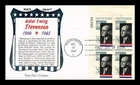 Dr Jim Stamps Fdc Adlai E. Stevenson Block Khol Kraft Partial Thermograph Cachet