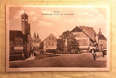 Ak; Weiden, Oberpfalz, Weißenburgerstr. u. Wörthstr., Landgraf Bonbons, 1910/20;