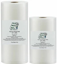 Food & Storage Bags 8x50 & 11x50 Food Magic Seal 4 Mil for Vacuum Sealer Storage