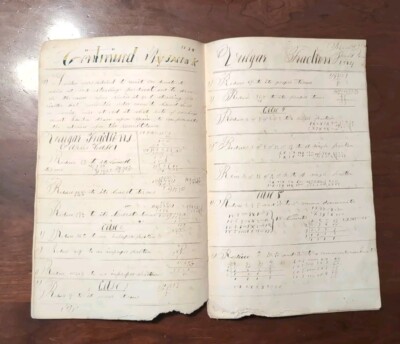 1854 Copy Book Jacob A Kann Hand Written Account Practice 19th C American