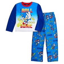Sonic the Hedgehog 2-Piece Fleece Pajamas Pant Pajama Set Boy Size 4 NEW