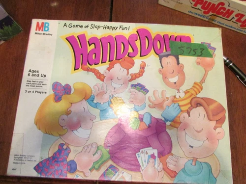 1990 Hands Down Family Board Game by Milton Bradley Hasbro Vintage COMPLETE