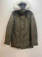 Authentic Mens Moose Knuckles Stirling Hooded Parka Coat Jacket size M Olive