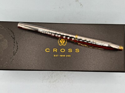 Cross Century II Medalist Chrome & Gold Rollerball Pen 3304 NEW