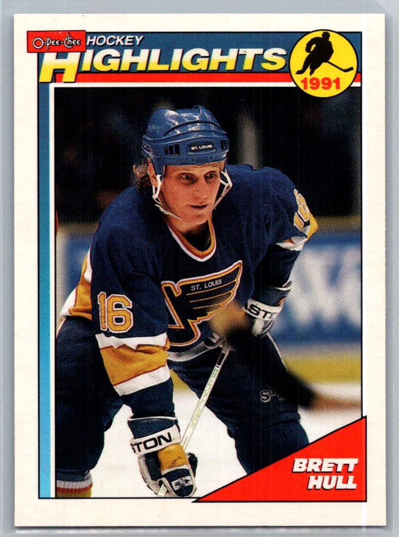 Brett Hull #403 Hockey Cards 1991 O-Pee-Chee trading card — raw and PSA graded price guide