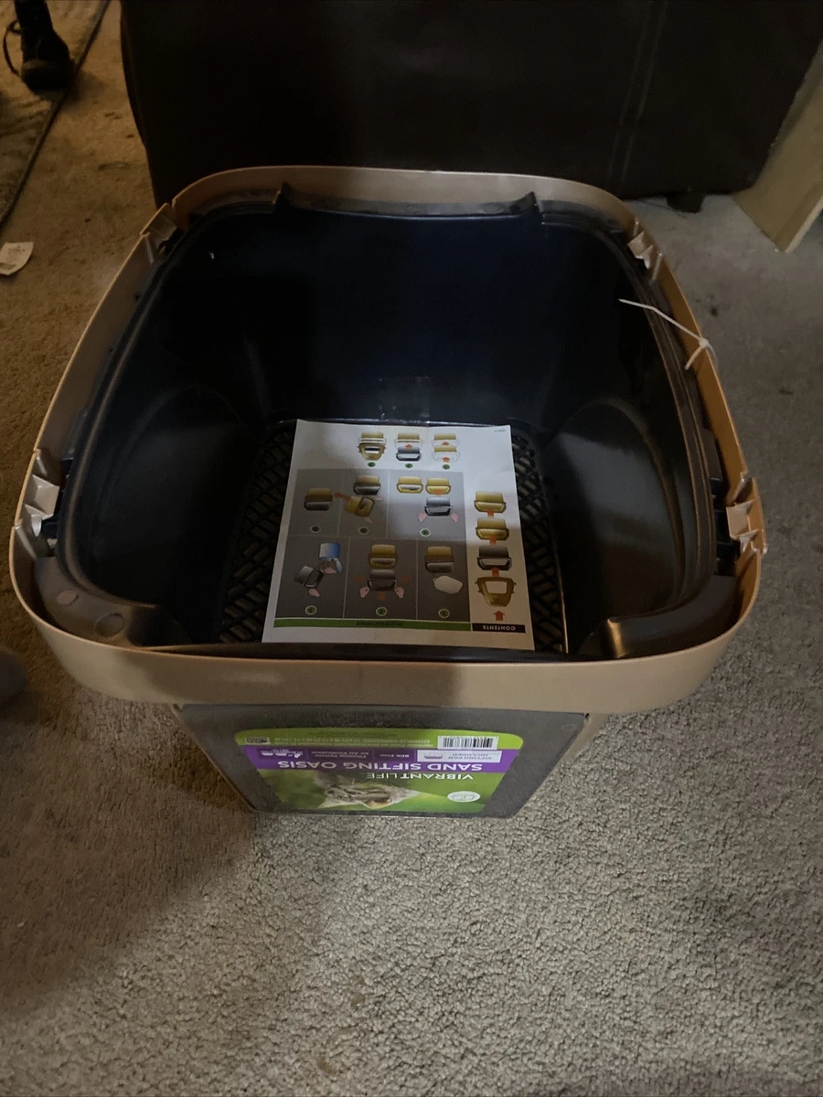 Cat Litter Box Vibrant Life Sand Sifting Oasis