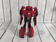 Transformers Red Sideswipe Robots in Disquise Car 3 Step Changer 2015 Hasbro