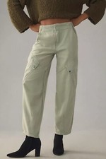 Anthropologie Pilcro Utility Cargo Pants Tapered Mid Waisted Cotton L NWD 277545